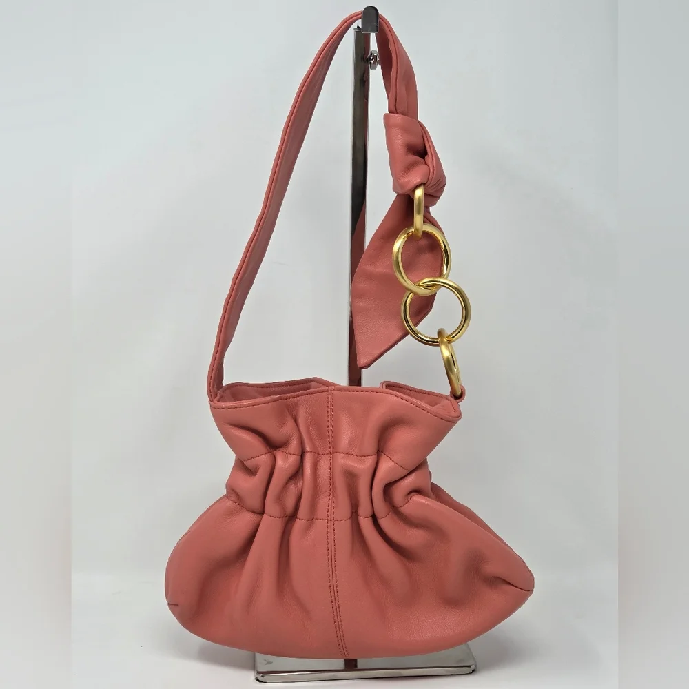 Furla Leather Shoulder Bag In Salmon